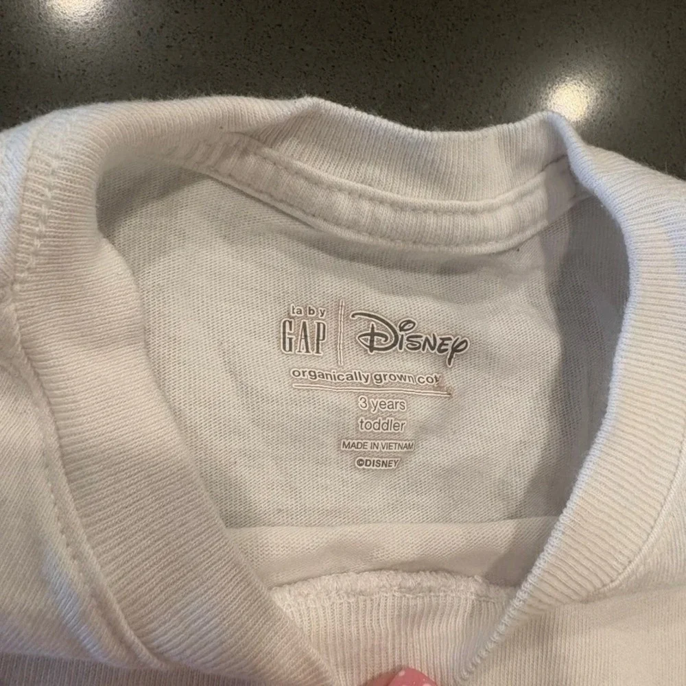 Baby Gap Disney Mickey Mouse Friends White Organic Cotton T-Shirt Toddler 3T
